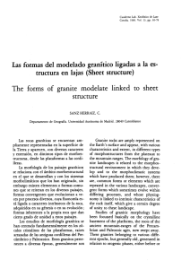 Las formas del modelado granitico ligadas a la es tructura en lajas