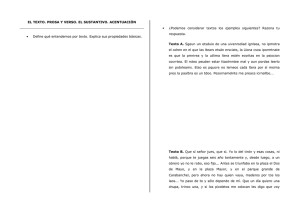 Tema 2: El sustantivo. Prosa y verso