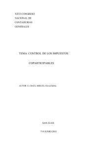 el control de los impuestos coparticipables
