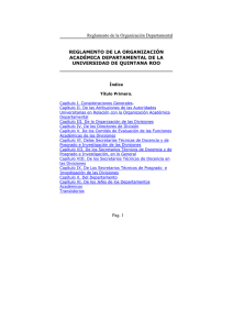 Reglamento de la Organización Académica Departamental