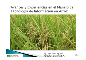 Ing. José María Agüero Agricultura Científica S.A.