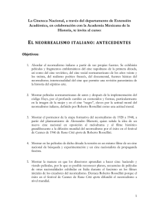 el neorrealismo italiano: antecedentes