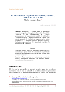 prescripción notarial en el derecho peruano