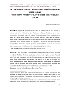 La Tragedia Moderna: Las Elecciones Políticas Vistas desde el Cine.