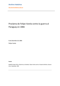 Proclama de Felipe Varela contra la guerra al
