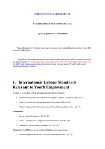 1. International Labour Standards Relevant to Youth Employment