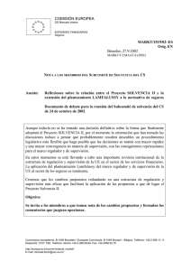 Mercado interior, SEGUROS - Reflexiones sobre la