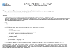 CRITERIOS DIAGNÓSTICOS DE FIBROMIALGIA
