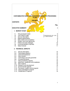 1 CONTAMINATED SOILS AND DANGEROUS RESIDUES