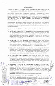 Page 1 ACTANº 033/2014 LICITACIÓN PÚBLICA NACIONAL Nº 27