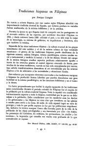 Tradiciones hispanas en Filipinas - Portal de Revistas Académicas
