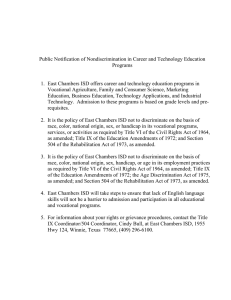 Public Notification of Nondiscrimination in Career and Technology