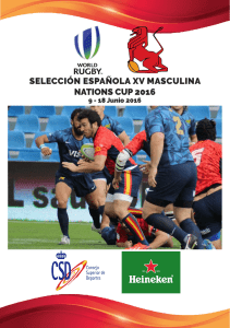 SELECCIÓN ESPAÑOLA XV MASCULINA NATIONS CUP 2016