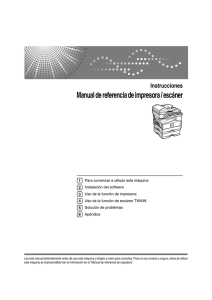 Instrucciones Manual de referencia de impresora / escáner
