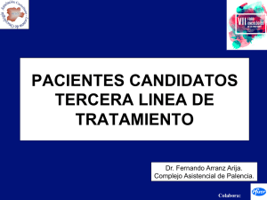 pacientes candidatos tercera linea de tratamiento