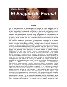 Sobre la conjetura de Fermat
