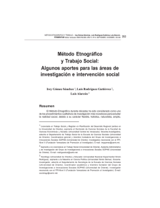 Método Etnográfico y Trabajo Social