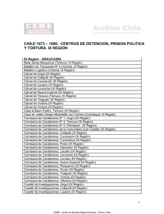 Chile. Centros de Detención, Prisión Política y Tortura 09. IX Región