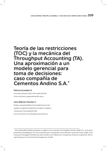 (TOC) y la mecánica del Throughput Accounting