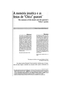 A memória iesuitica e as festas de “Chica” guarani