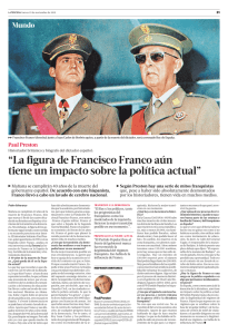 La figura de Francisco Franco aún tiene un impacto