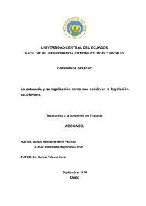 UNIVERSIDAD CENTRAL DEL ECUADOR La eutanasia y su