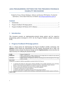 java programming pattern for the progress feedback usability