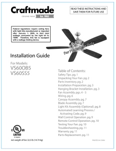 VS60OB5 VS60SS5 Installation Guide FPO