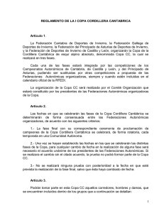 REGLAMENTO DE LA I COPA CORDILLERA CANTABRICA