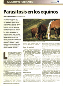 Parasitosis en los equinos