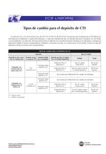 Tipos de cambio para el depósito de CTS