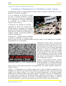 Cronología de la Desaparición de 43 Estudiantes en Iguala, Guerrero