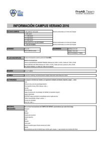 información campus verano 2016 - Club Esportiu Hispano Francès