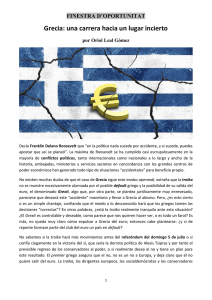 Grecia: una carrera hacia un lugar incierto