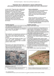 Preguntas ante un afloramiento 5: granos sedimentarios ¿Qué
