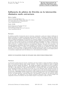 Influencia de pilotes de fricción en la interacción dinámica suelo