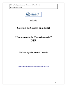 “Documento de Transferencia” DTR