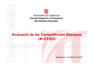 Avaluació de les Competències Bàsiques (4t d`ESO)