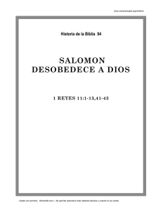 salomon desobedece a dios