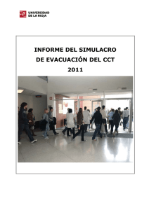 INFORME DEL SIMULACRO DE EVACUACIÓN DEL CCT 2011