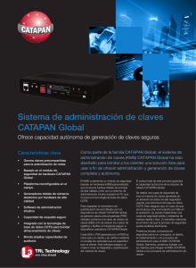 Sistema de administración de claves CATAPAN Global