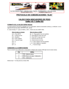PROTOCOLO DE COMUNICACIONES “EL05” VALIDO PARA