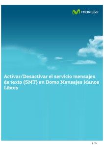 Activar/Desactivar el servicio mensajes de texto (SMT) en
