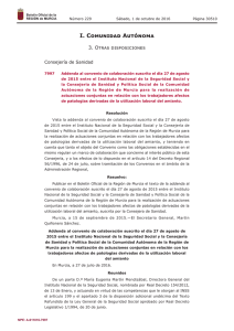 Addenda al convenio de colaboración suscrito el día 27 de agosto