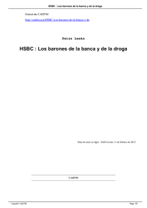 HSBC : Los barones de la banca y de la droga