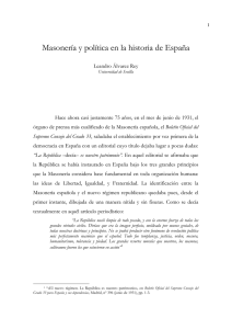 La vocación política de la Masonería española