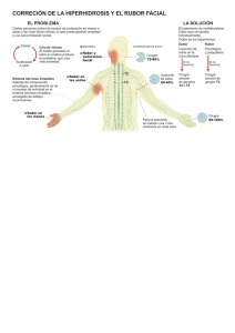 Infográfico rubor facial e hiperhidrosis