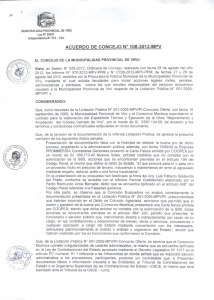ACUERDO DE CONCEJO N° 108-201g-MPV