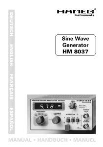 Sine Wave Generator HM 8037