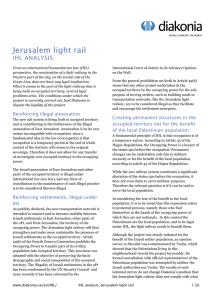 Jerusalem light rail, an international humanitarian law (IHL)